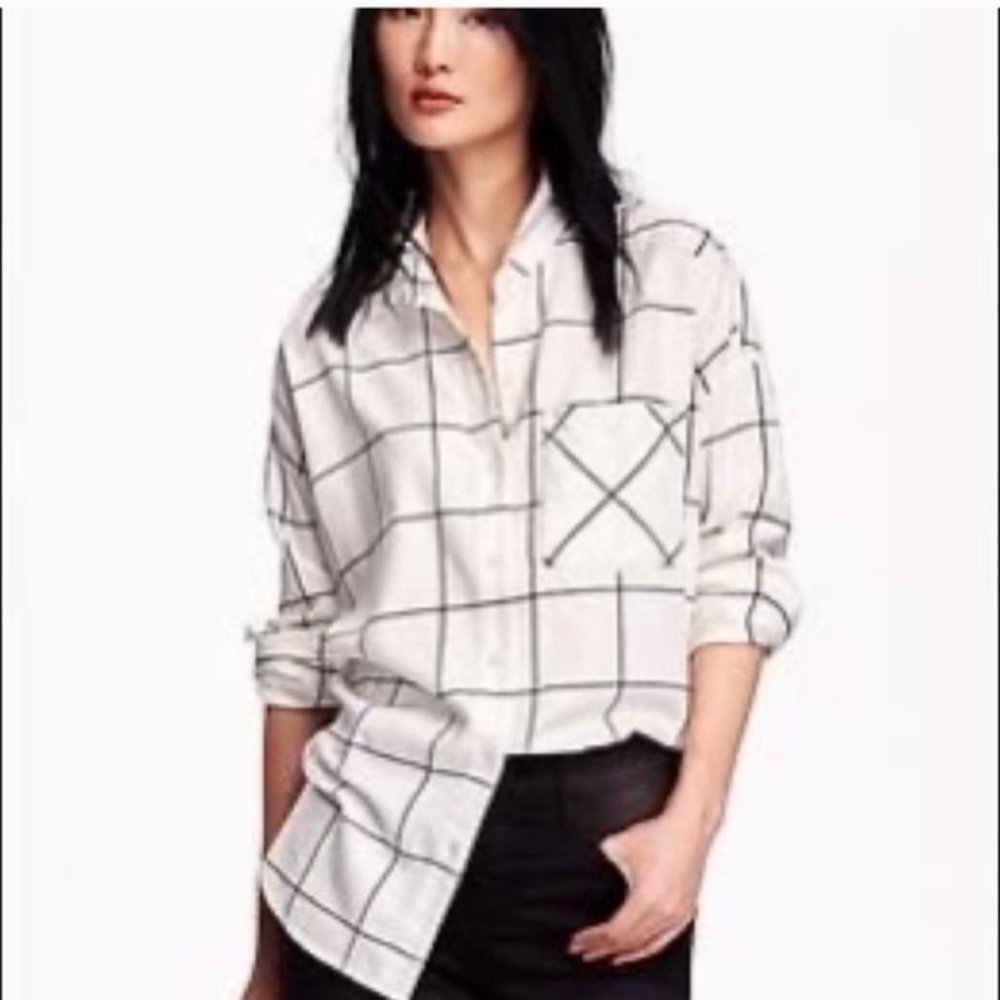 Old navy windowpane button down shirt